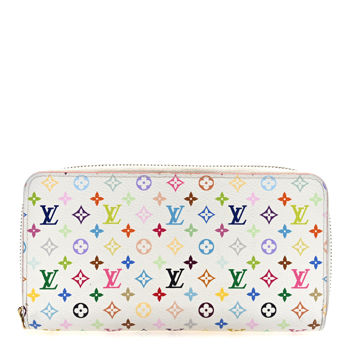 Monogram Multicolor Zippy Wallet White Litchi
