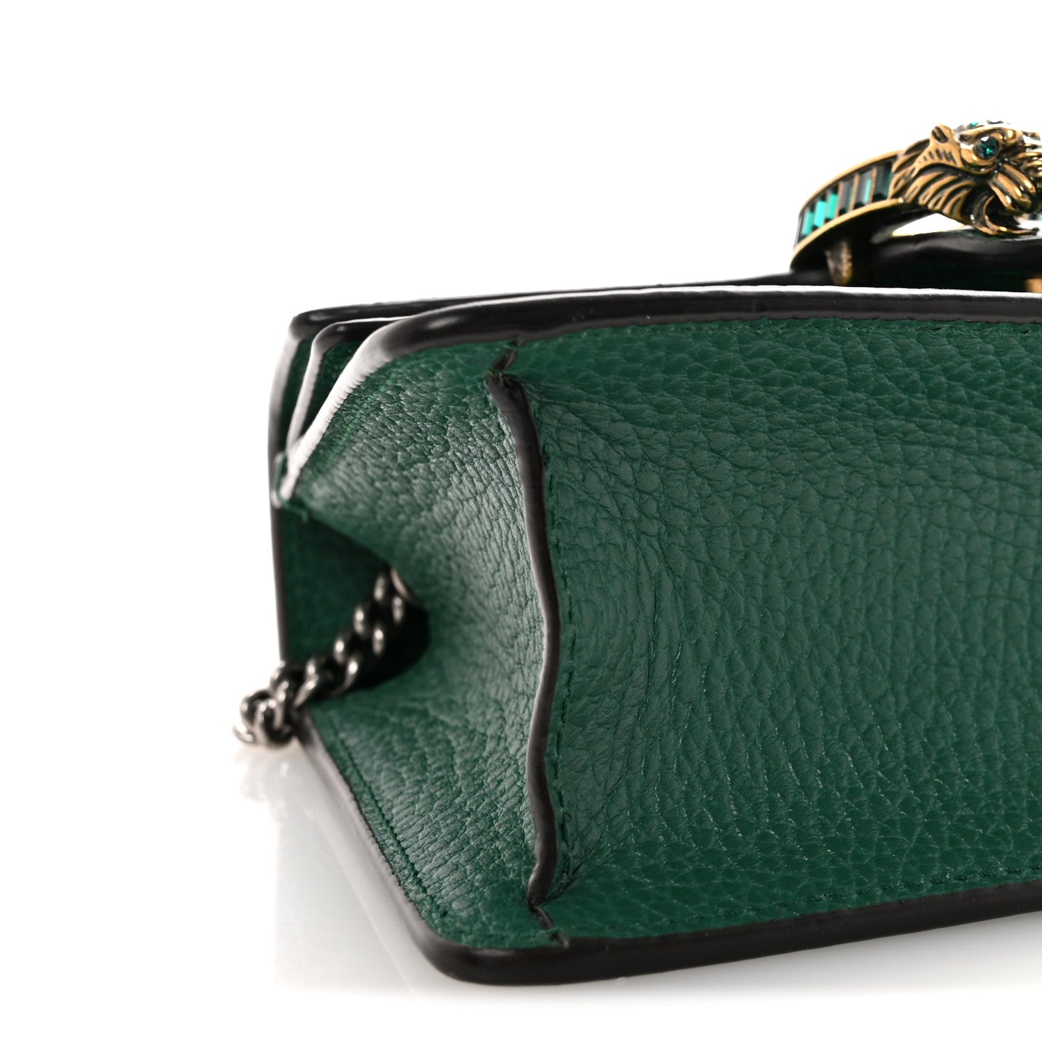 Gucci Dollar Calfskin Crystal Mini Dionysus Top Handle Bag Emerald 8 of 9