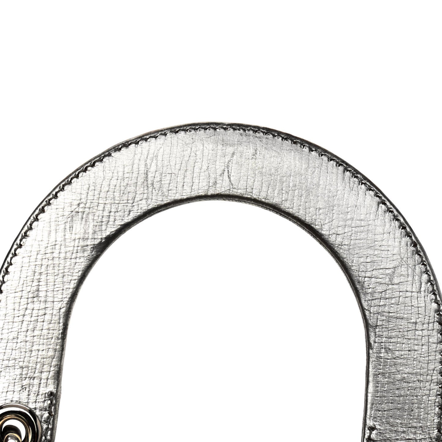 Metallic Grained Calfskin Cannage Small Lucky Badges My Lady Dior Silver