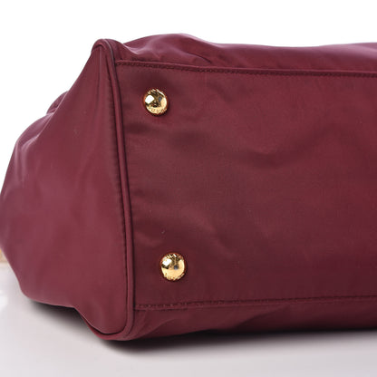 Prada Tessuto Nylon Saffiano Tote Granato 7 of 8