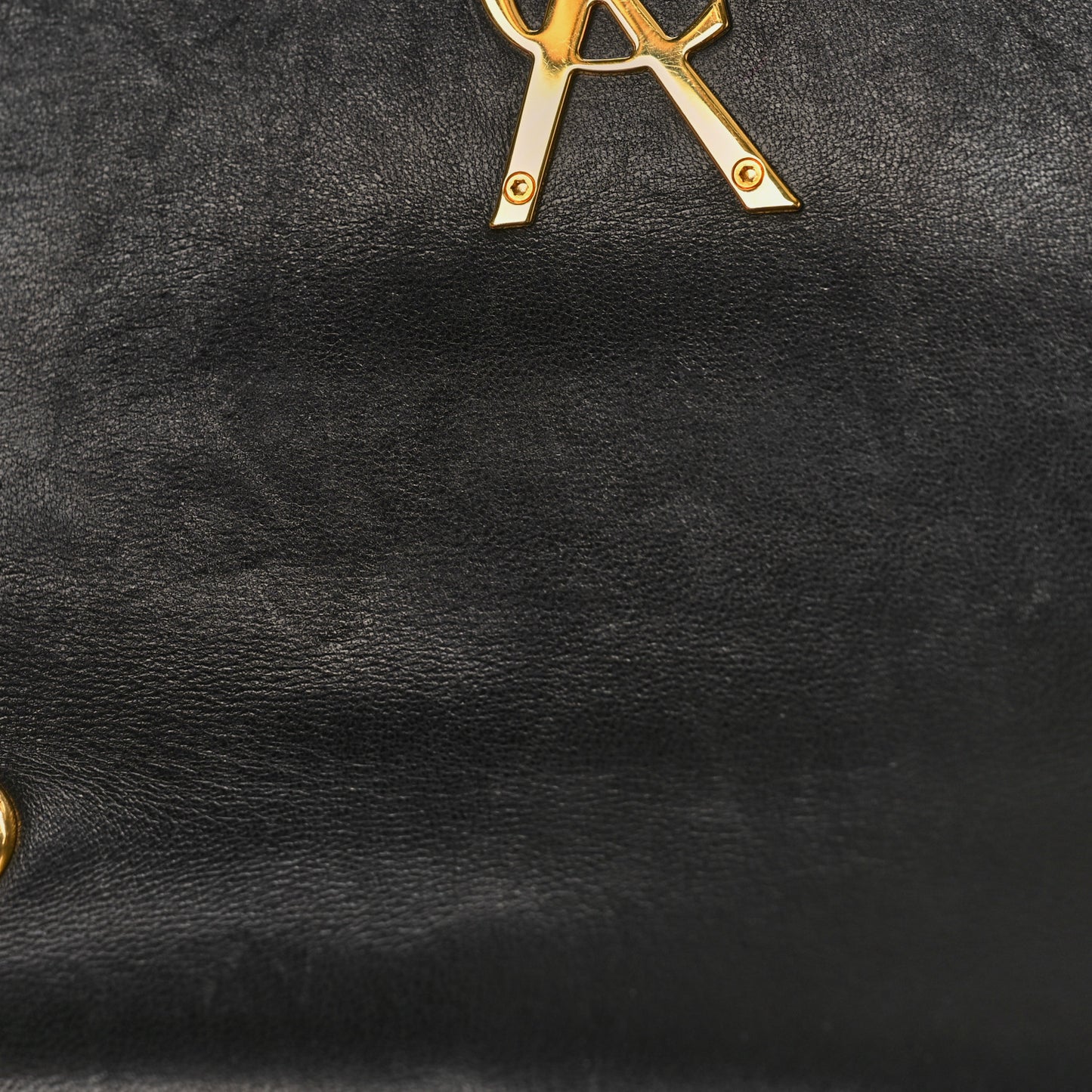 Lambskin Matelasse Monogram Medium Vicky Chain Bag Black