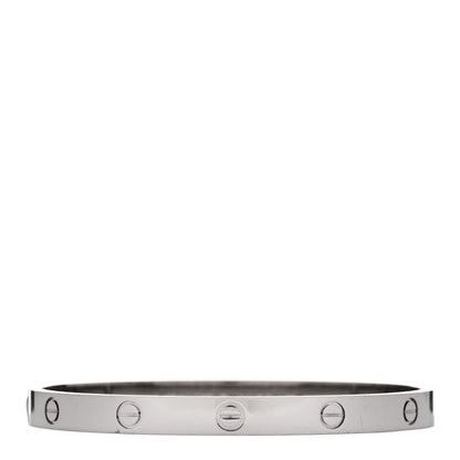 Cartier 18K White Gold LOVE Bracelet 19 1 of 9