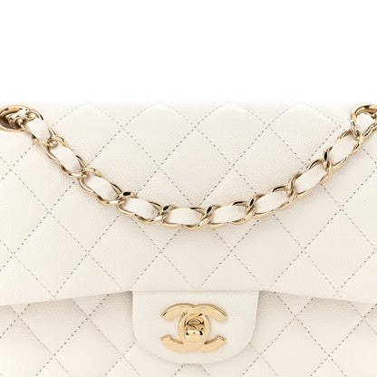 Chanel Caviar Quilted Small Double Flap White 8 of 10
