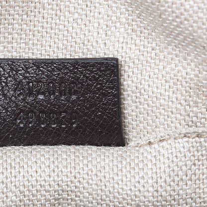 Gucci GG Supreme Monogram Web Small Webby Bee Shoulder Bag Dark Brown 7 of 11