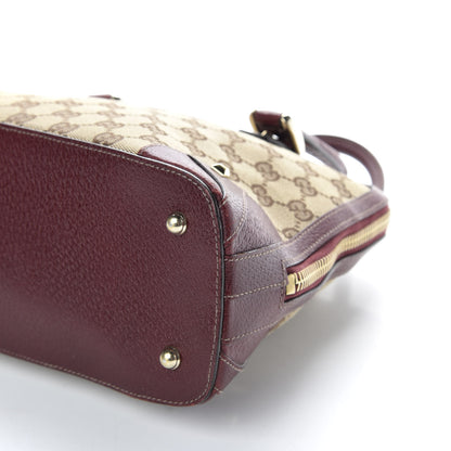 Gucci FF Monogram Medium Horsebit Nail Dome Bag Burgundy 7 of 11