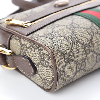 Gucci GG Supreme Monogram Web Mini Ophidia Shoulder Bag Brown 8 of 12