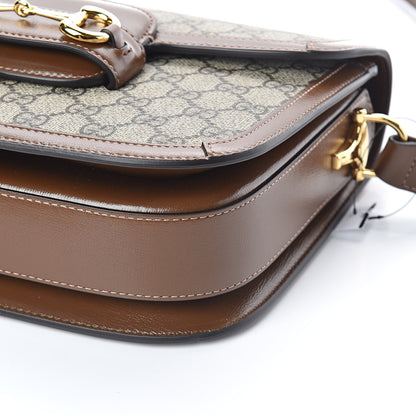 Gucci GG Supreme Monogram Horsebit 1955 Shoulder Bag Beige Brown Sugar 9 of 9