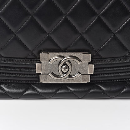 Chanel Lambskin Quilted Large Antik Boy Flap Black 10 of 10