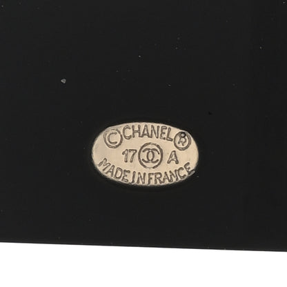 Chanel Resin Strass Perfume Bottle CC Earrings Black Gold 4 of 4