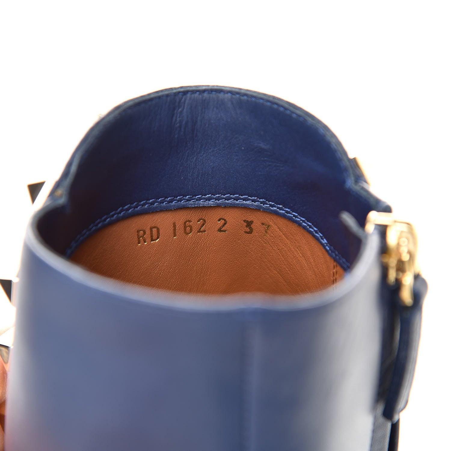 Valentino Garavani Calfskin Rockstud 85mm Ankle Booties 37 Pure Blue 8 of 9