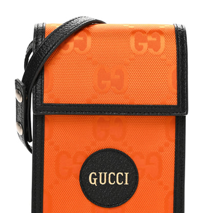 Gucci Econyl Nylon Monogram Off The Grid Crossbody Bag Carrot Orange Black 8 of 10