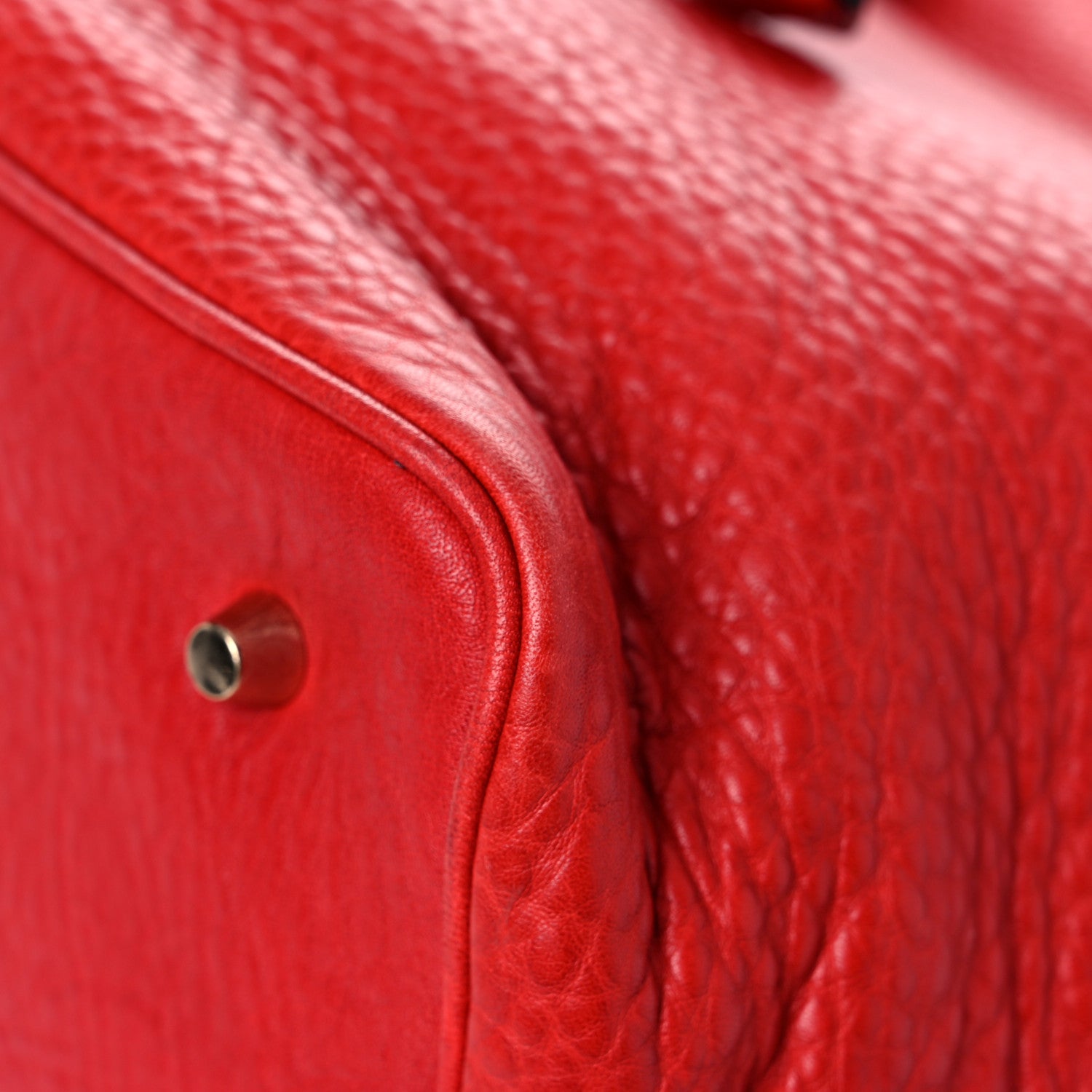 Burberry Grainy Calfskin Medium Ashby Hobo Cadmium Red 10 of 20