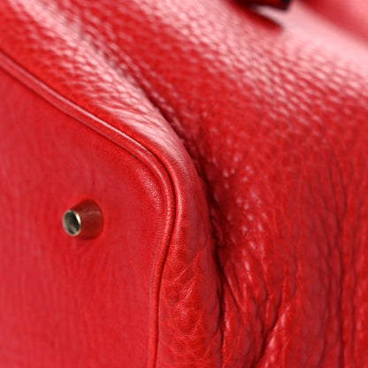 Burberry Grainy Calfskin Medium Ashby Hobo Cadmium Red 10 of 20