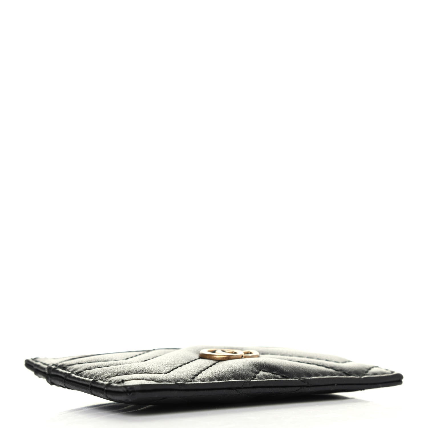 Gucci Calfskin Matelasse GG Marmont Card Holder Black 3 of 4