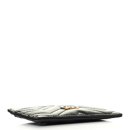 Gucci Calfskin Matelasse GG Marmont Card Holder Black 3 of 4