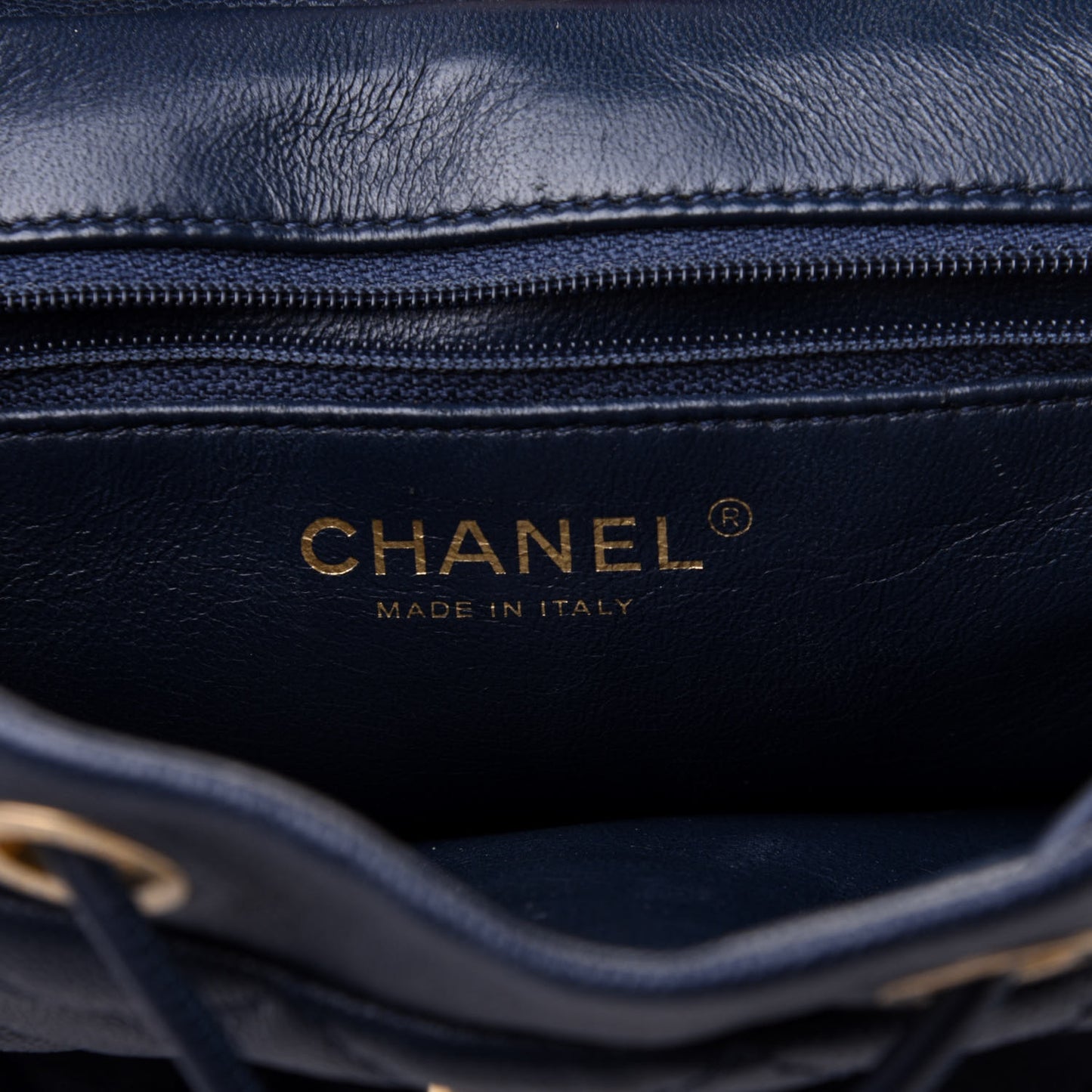 Caviar Quilted Filigree Backpack Navy