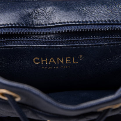Chanel Caviar Quilted Filigree Backpack Navy 6 of 9