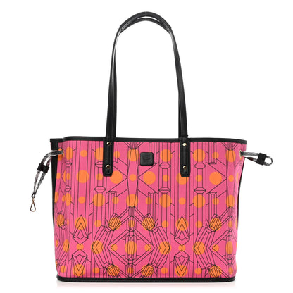 MCM Visetos Medium Project Reversible Shopper Tote Cognac 3 of 13
