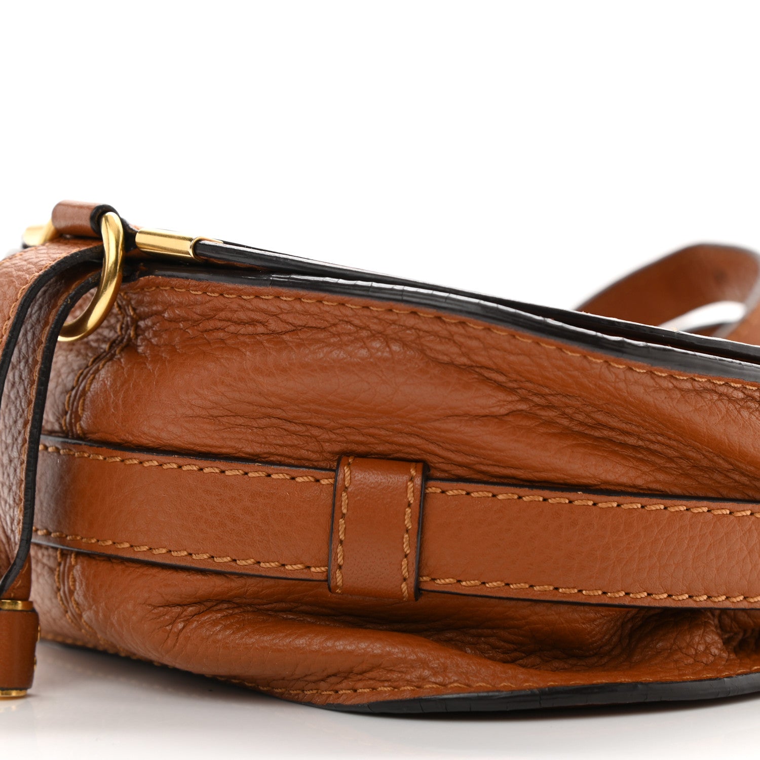 Chloe Calfskin Mini Marcie Round Crossbody Bag Nut 10 of 20
