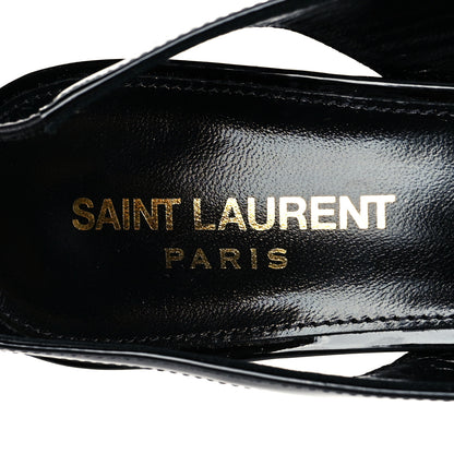 Saint Laurent Patent Opyum Slingback 3.3 Pumps 37 Black 7 of 9