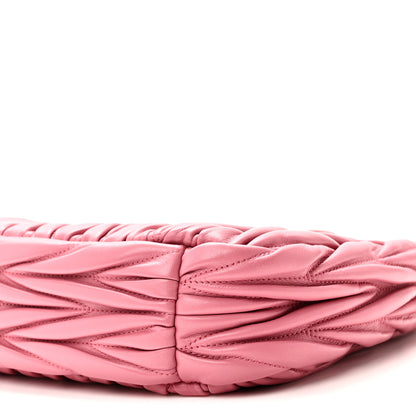 Miu Miu Nappa Matelasse Small Wander Hobo Pink 9 of 9