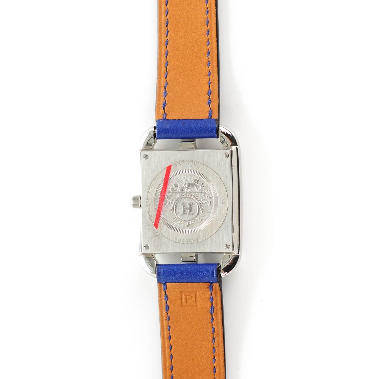 Hermes Stainless Steel Swift 23mm Cape Cod Double Tour Quartz Watch Bleu Electrique 9 of 10