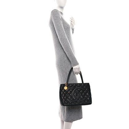 Chanel Caviar Quilted Medallion Tote Black 2 of 12