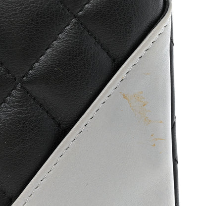 Chanel Calfskin Cambon Flat Tote Black Grey 14 of 17