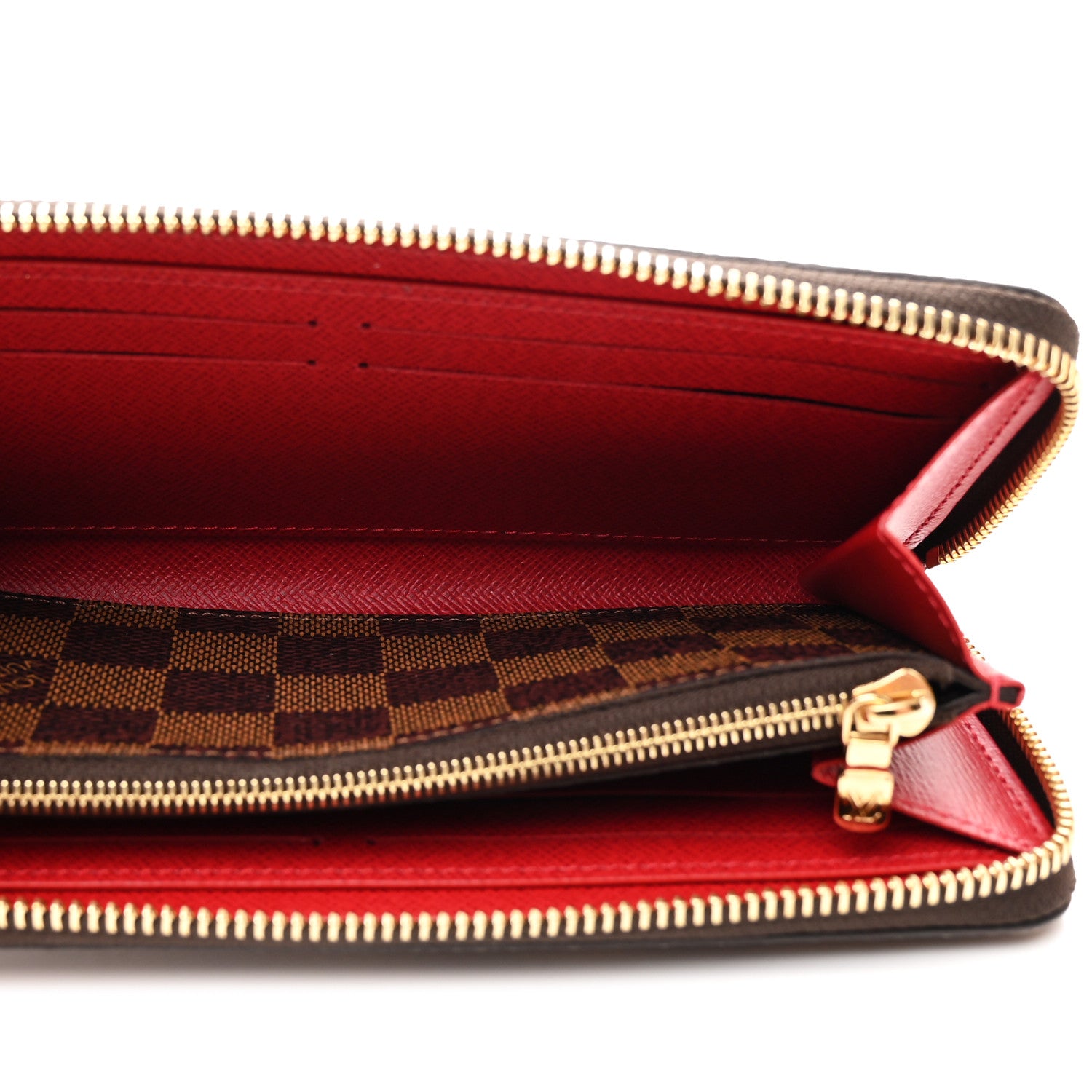 Louis Vuitton Damier Ebene Clemence Wallet Cherry 5 of 7