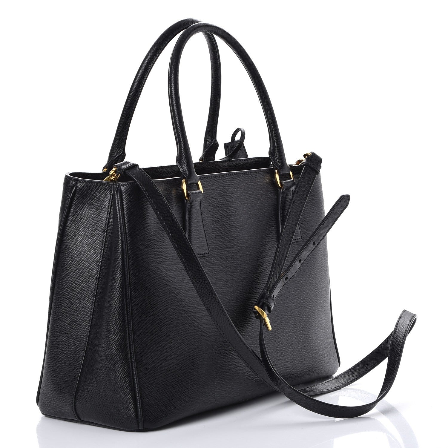 Prada Saffiano Lux Medium Tote Nero Black 4 of 9