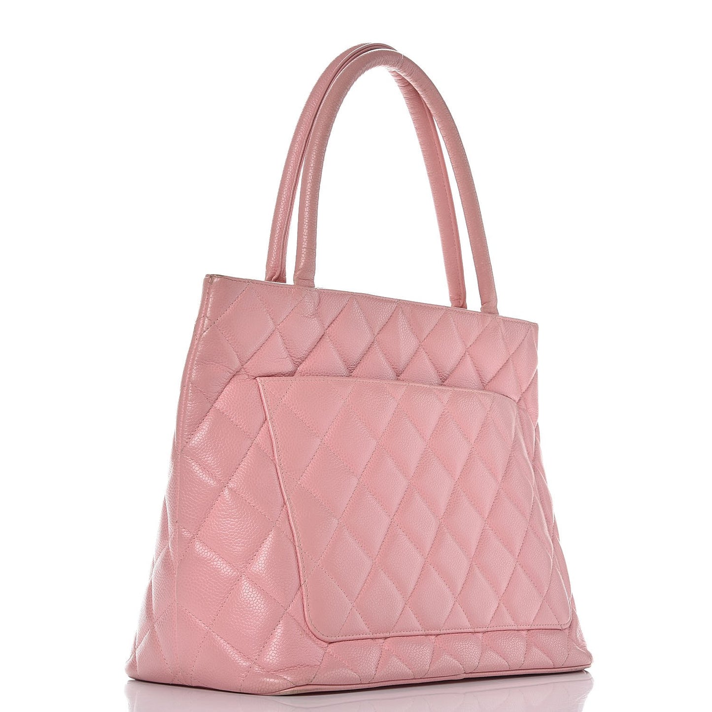 Caviar Quilted Medallion Tote Light Pink