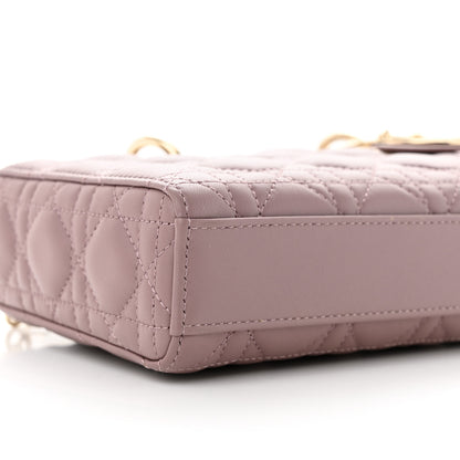 Christian Dior CHRISTIAN DIOR Lambskin Cannage Medium Lady D-Joy Peony Pink 8 of 10