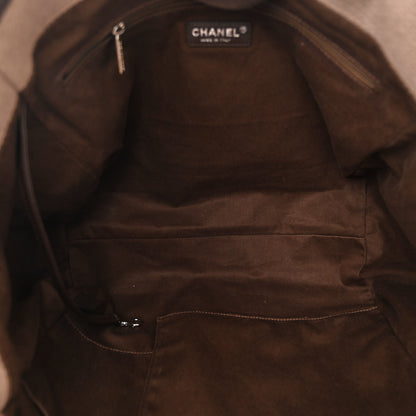 Chanel Canvas Medium Deauville Tote Beige Brown 5 of 10