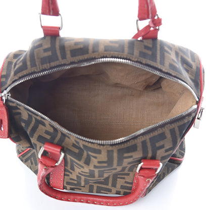Fendi Zucca Cuoio Romano Selleria Medium Boston Tobacco Rosso Scuro 5 of 16