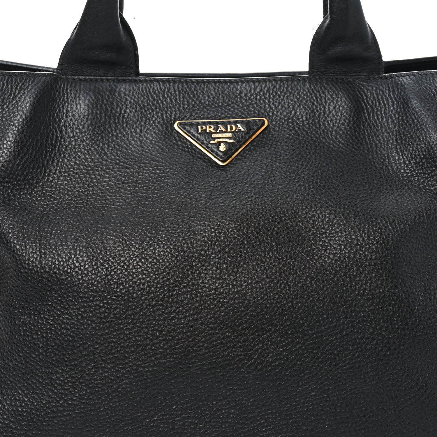 Prada Vitello Daino Tote Black 7 of 11