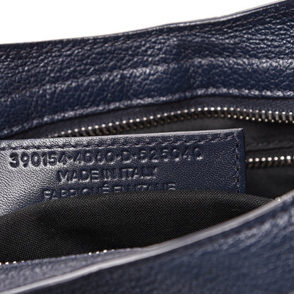 Balenciaga Chevre Silver Metallic Edge Hardware City Bleu Nuit Dark Sea 6 of 10