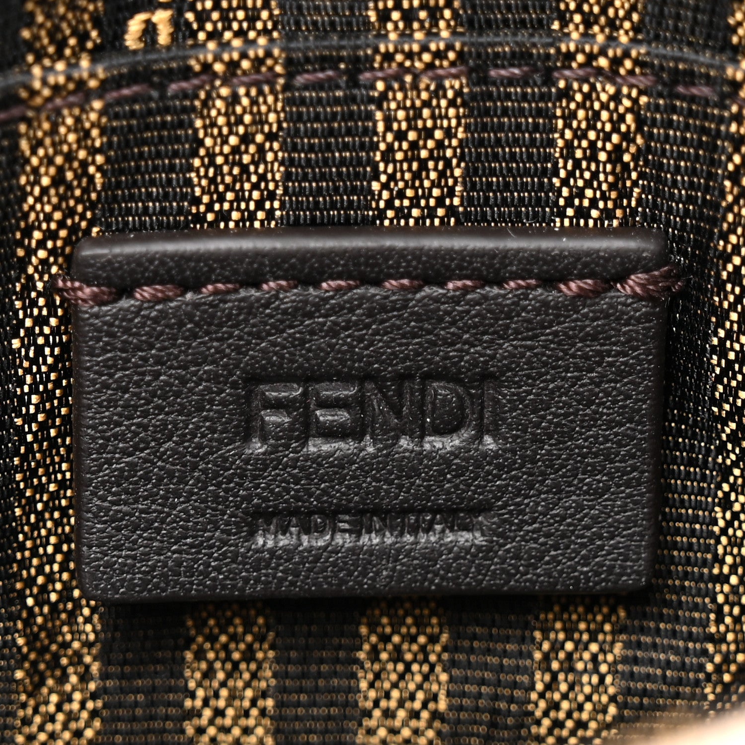 Fendi Canvas Vitello King FF Embroidered Nano Maxi Buckle Baguette Charm Nuvola 6 of 10