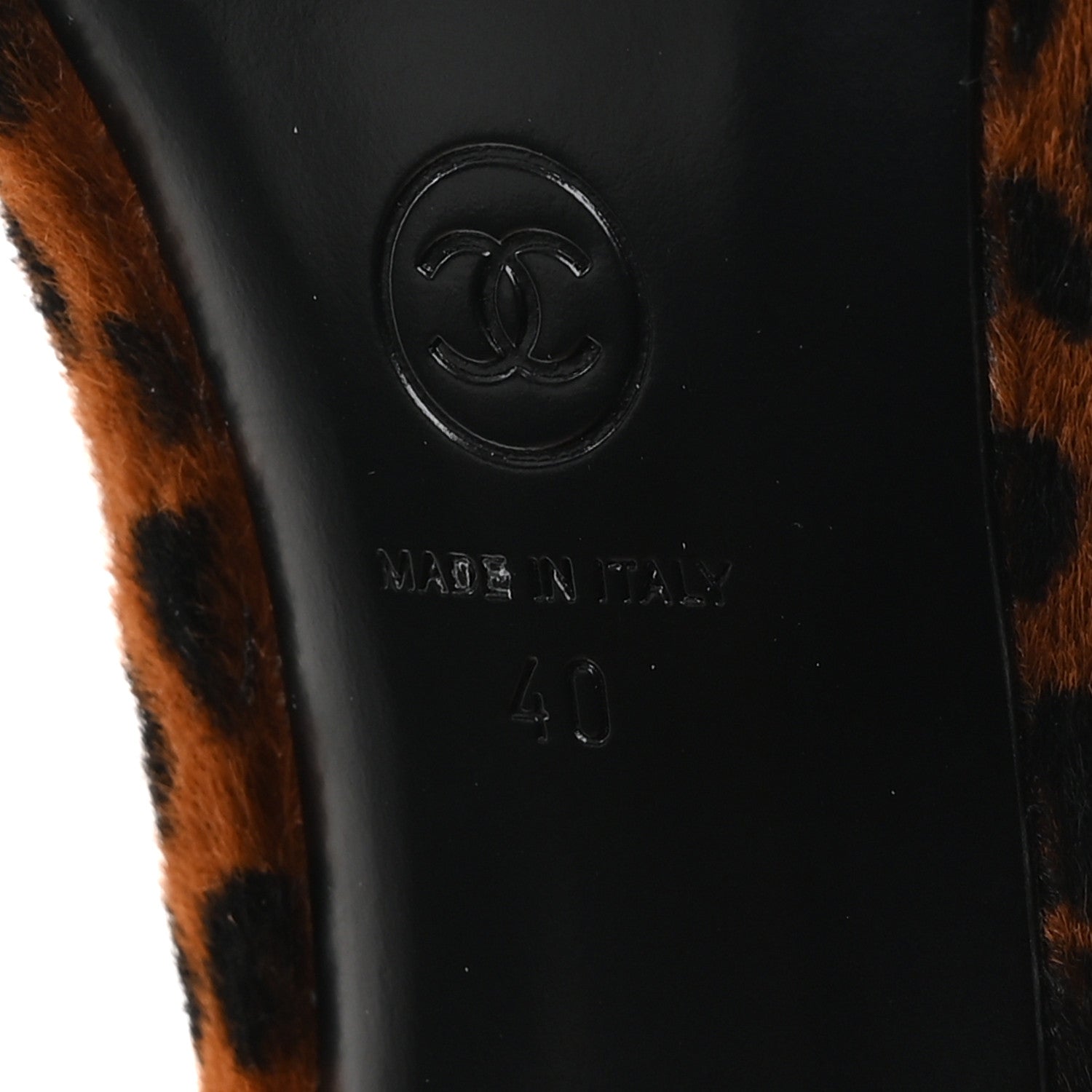 Chanel Pony Hair Lambskin Pumps 40 Brown Black 7 of 9