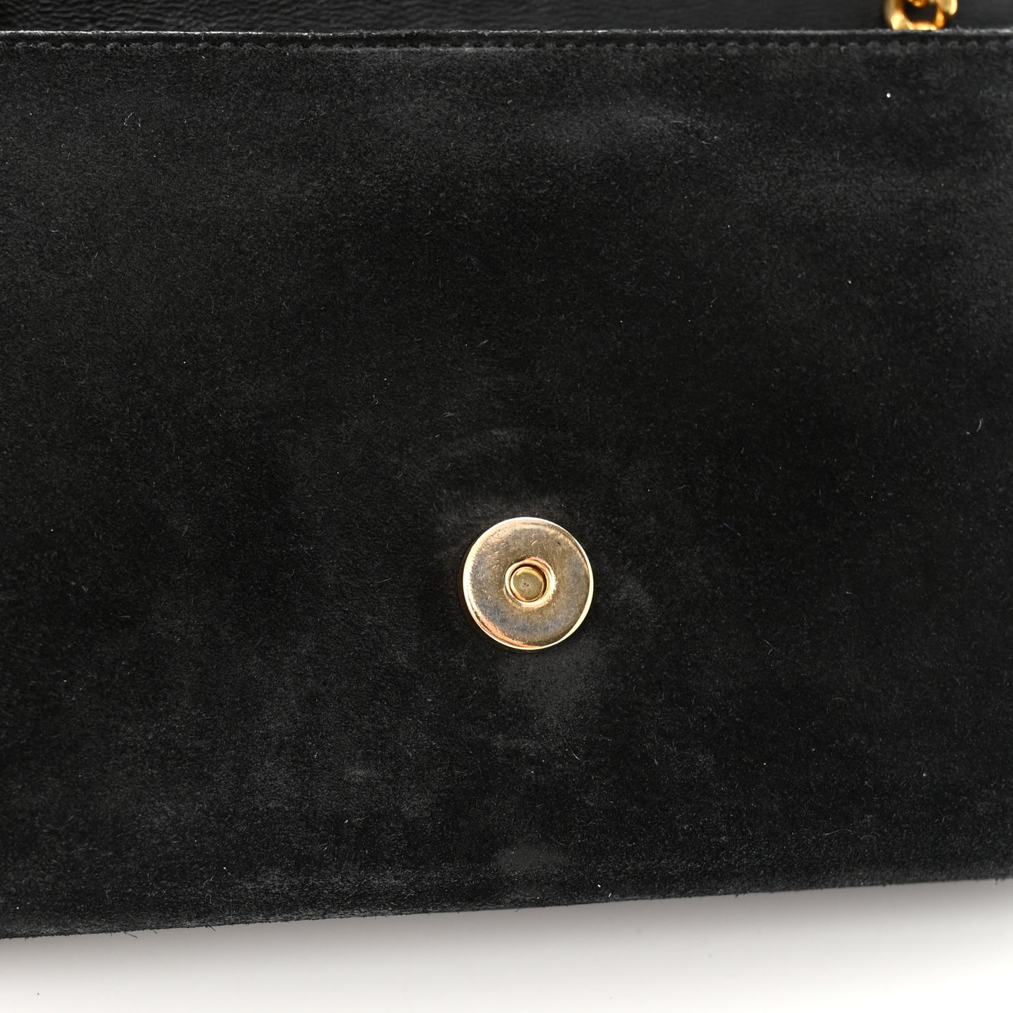 Suede Small Classic Monogram Kate Tassel Satchel Black