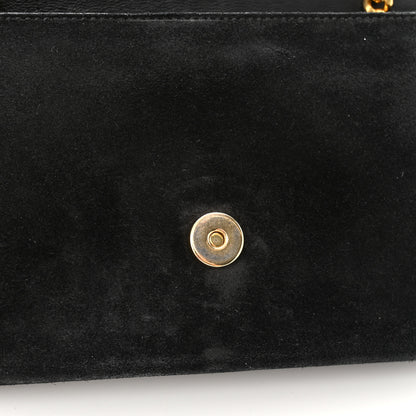 Saint Laurent Suede Small Classic Monogram Kate Tassel Satchel Black 15 of 16