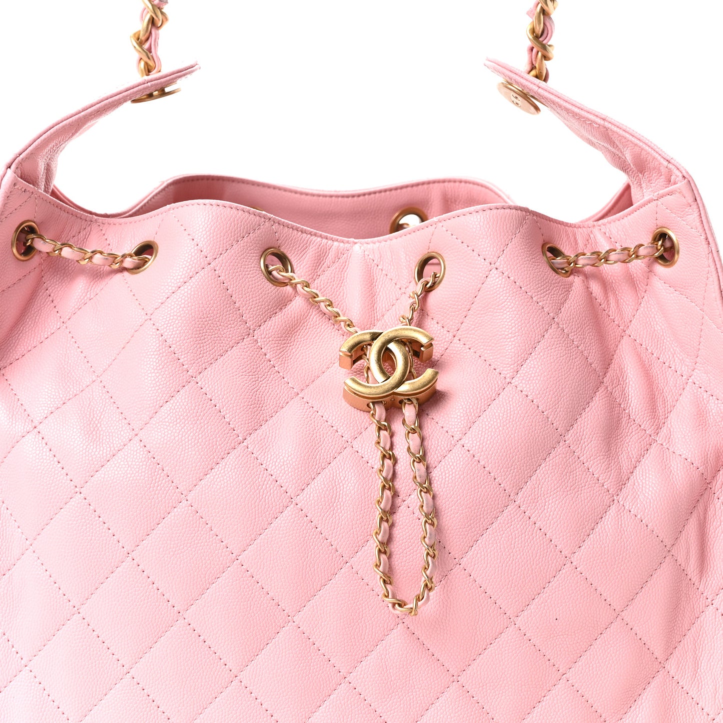 Caviar Quilted Medium Chanel 25 Handbag Light Pink