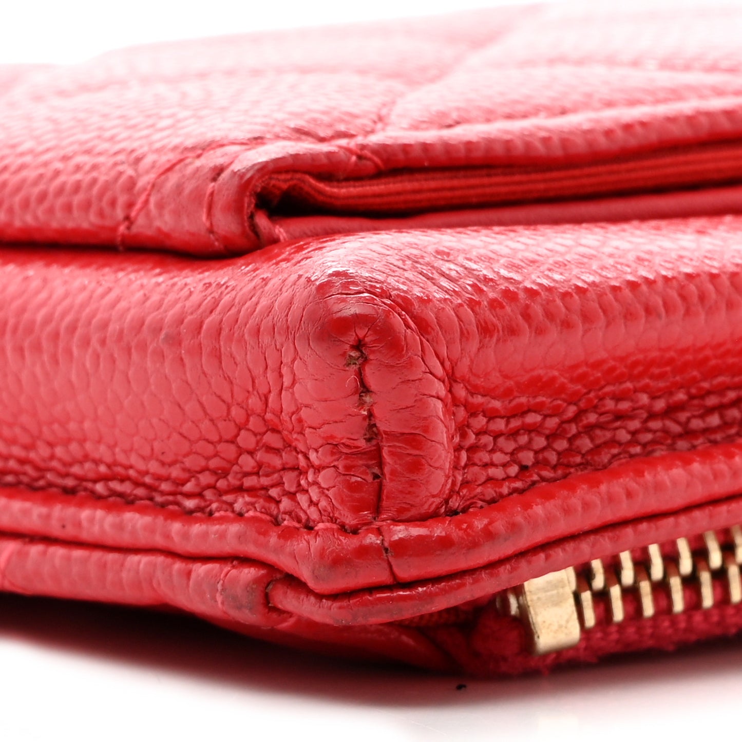 Caviar Quilted CC Phone Holder Red