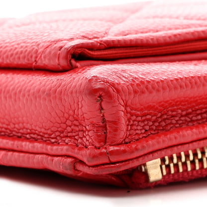 Chanel Caviar Quilted CC Phone Holder Red 11 of 12