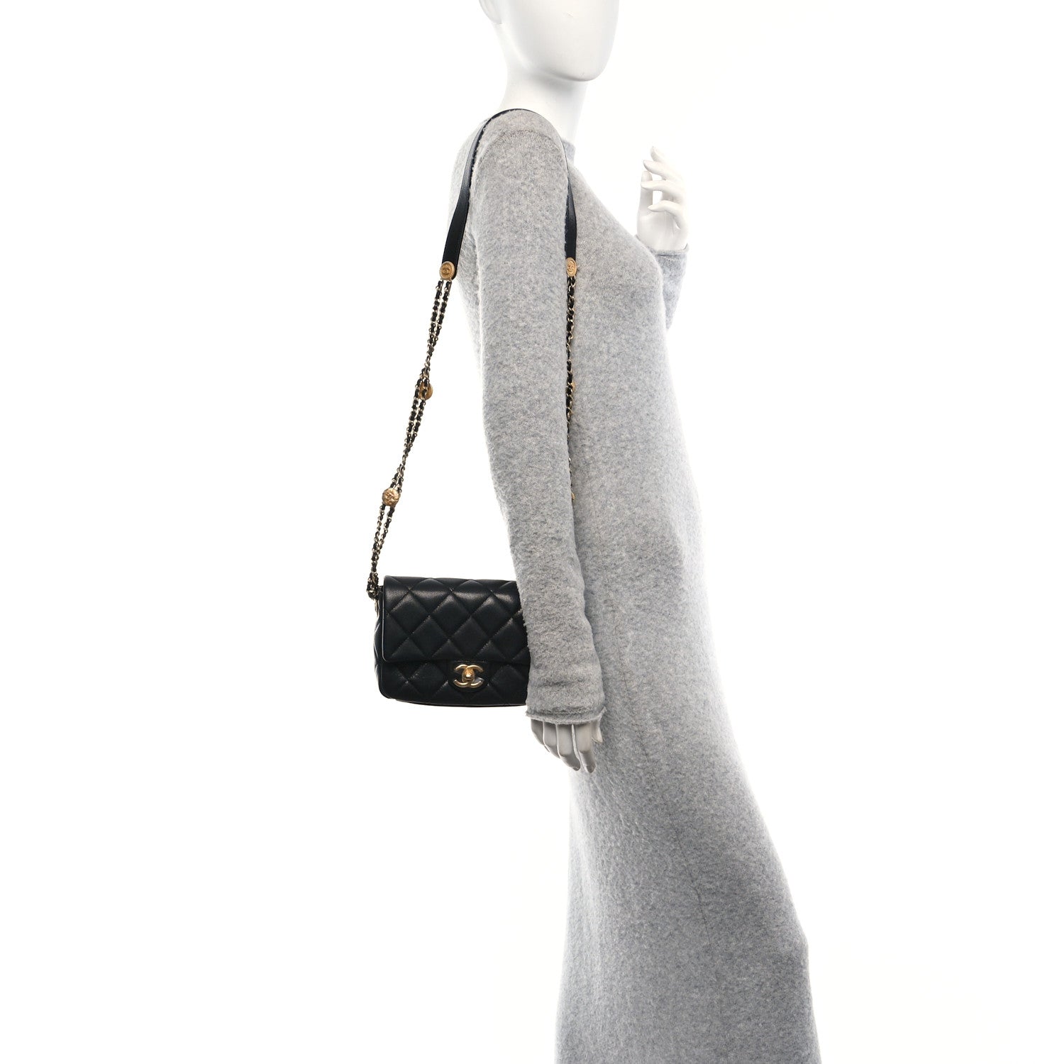 Chanel Caviar Quilted Small Twist Your Buttons Flap Black 2 of 11