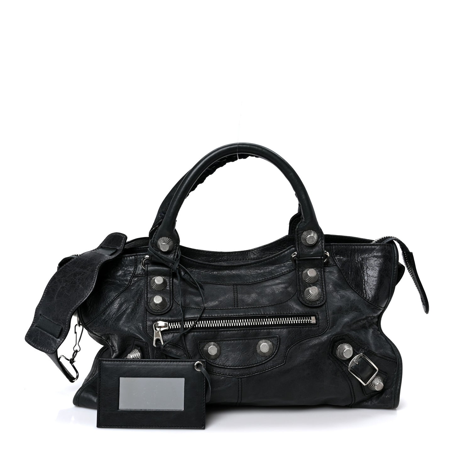 Agneau Giant 21 Silver Hardware Part Time Black