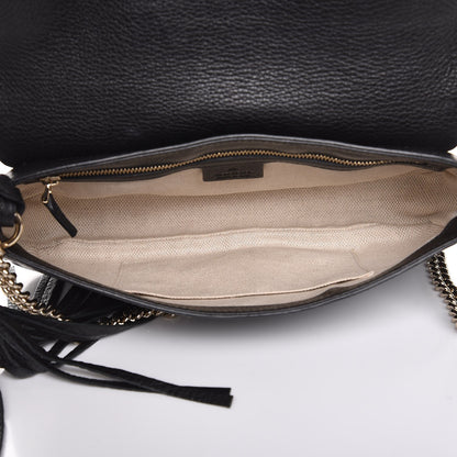 Gucci Pebbled Calfskin Medium Soho Flap Crossbody Black 5 of 17