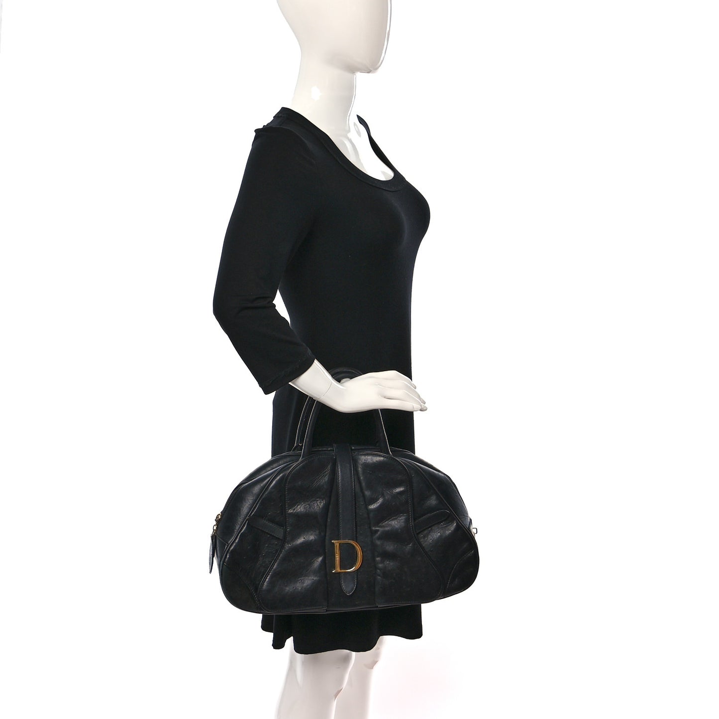 Ostrich Saddle Bowler Black