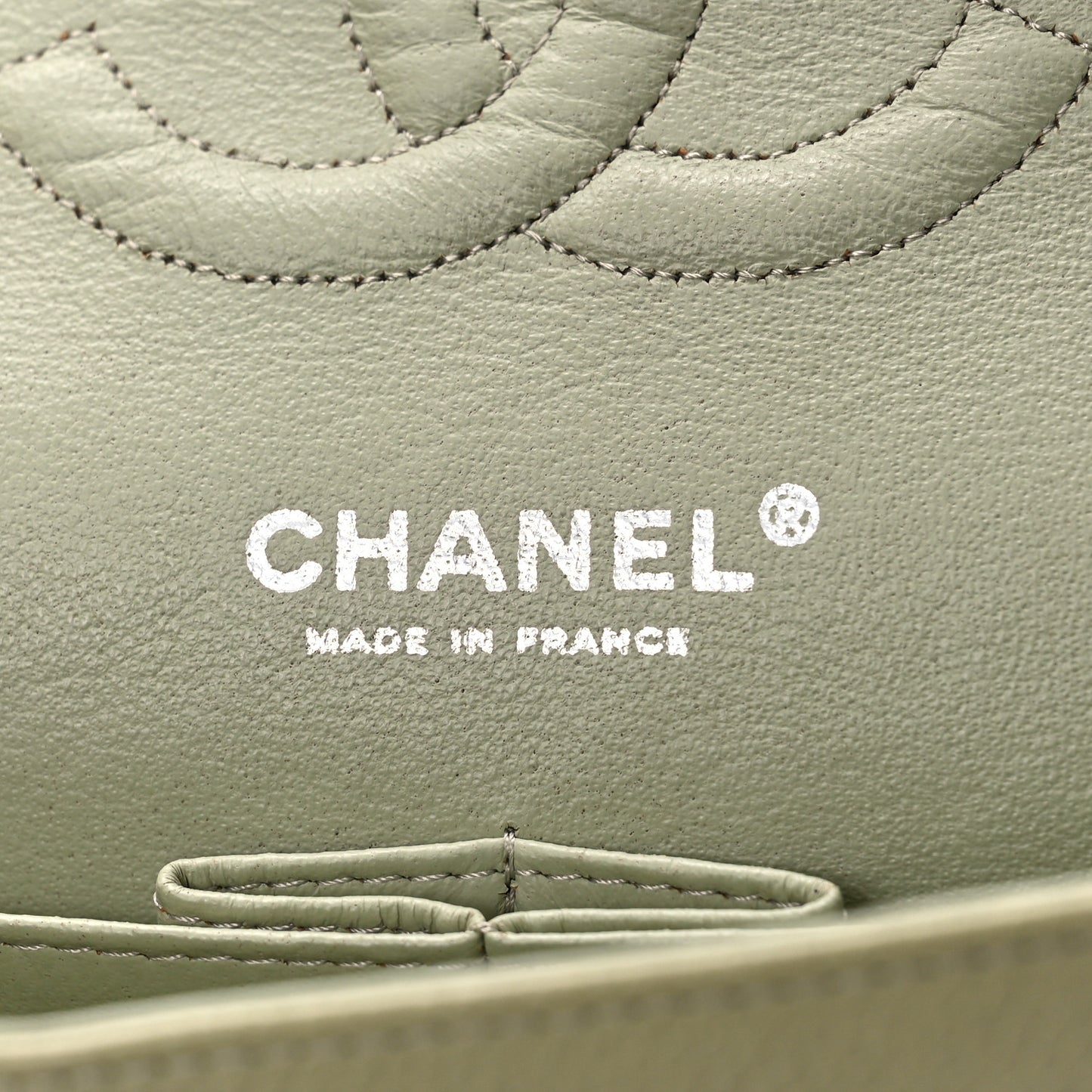 Caviar Quilted Medium Double Flap Light Green