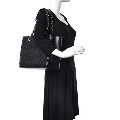 Chanel Caviar Quilted Grand Shopping Tote GST Black 2 of 10