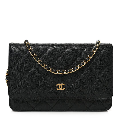 Chanel Caviar Quilted Wallet on Chain WOC Black 1 of 9